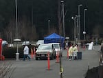 On Saturday, Providence Olympia opened a drive-through COVID-19 testing site for symptomatic high-risk patients. Testing capacity in Washington has been hampered by a shortage of testing supplies and personal protective equipment.