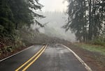 FILE - Oregon Highway 229 is closed about 10 miles north of Siletz due to a landslide. ODOT distributed this photo on Dec. 12, 2025.