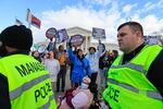 Protesters at the March for life on January 20, 2023 in Washington DC.