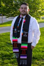 Juan Navarro on graduation day at Oregon State University. His master's thesis was focused on the retention and support of undocumented students in higher education.