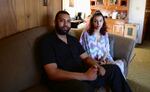 14-year-old Tia Lee with her father, Mychal Jones, at their home in Vancouver, Washington.