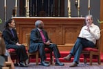 On Sunday, September 11, 2022, OPB's Geoff Norcross interviewed Michael Curry, the presiding bishop and primate of the Episcopal Church, and Diana Akiyama, the bishop of the Episcopal Diocese of Oregon.