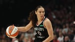 Portland Fire guard Carla Leite (0) plays during a WNBA basketball game against the Chicago Sky in Portland, Ore., May 9, 2026.