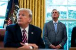 House Minority Leader Rep. Kevin McCarthy (R-CA) and U.S. President Donald Trump attend a signing ceremony for H.R. 266, the Paycheck Protection Program and Health Care Enhancement Act, in the Oval Office of the White House on April 24, 2020 in Washington, D.C.