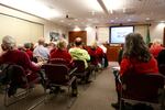 A Port of Vancouver Commission meeting.