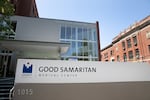 The main entrance to the Legacy Good Samaritan Medical Center in Northwest Portland on July 28, 2023.