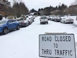 With roads turning into sheets of ice by mid-morning, many were impossible to navigate in Tigard, Dec. 15, 2016.