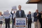 Oregon State Treasurer Ted Wheeler, officially announced his candidacy for Portland mayor, Wednesday, September, 9.