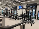 A workout room for Thorns and Fire athletes at the Kaiser Permanente Performance Center in Hillsboro, Ore., on Aug. 22, 2026. Nike is equipping the women's sports facility.