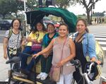 (R to L) Warm Springs tribal members Shayleen Macy; Lori Switzler; Valerie Switzler, Pam Cardenes; and Nariyo Kono, a "linguist friend from Portland State University."