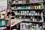 The Macy's Studio paint room provides an explosion of color for the Thanksgiving parade floats and balloons.