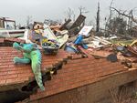 A home is in ruins after severe weather passed through Lake City, Ark., on Thursday. (AP Photo/Adrian Sainz)