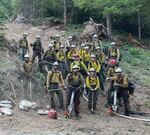 An 'initial attack crew' at the Bruler fire in Oregon.