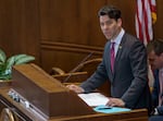 FILE: Oregon state Senate President Rob Wagner, D-Lake Oswego, in session at the Oregon Capitol in Salem, March 20, 2023.