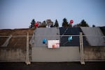 A memorial to Kevin Peterson Jr. hangs on the anniversary of his fatal shooting during an attempted drug sting. Peterson is one of eight people -- including five people of color -- killed by law enforcement in Clark County since 2019.