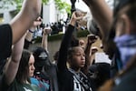 Massive crowds gathered in Portland for a fourth evening of protests over the killing of George Floyd, a Black man from Minneapolis who was killed after an officer pushed his knee into his neck for nearly nine minutes on June 1, 2020. Unlike previous nights of protests, there was a limited police presence on Portland streets, and demonstrators remained peaceful throughout five hours of marching.