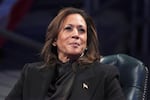 FILE - Then Vice President Kamala Harris attends a Department of Defense Commander in Chief farewell ceremony at Joint Base Myer-Henderson Hall, Jan. 16, 2025, in Arlington, Va.