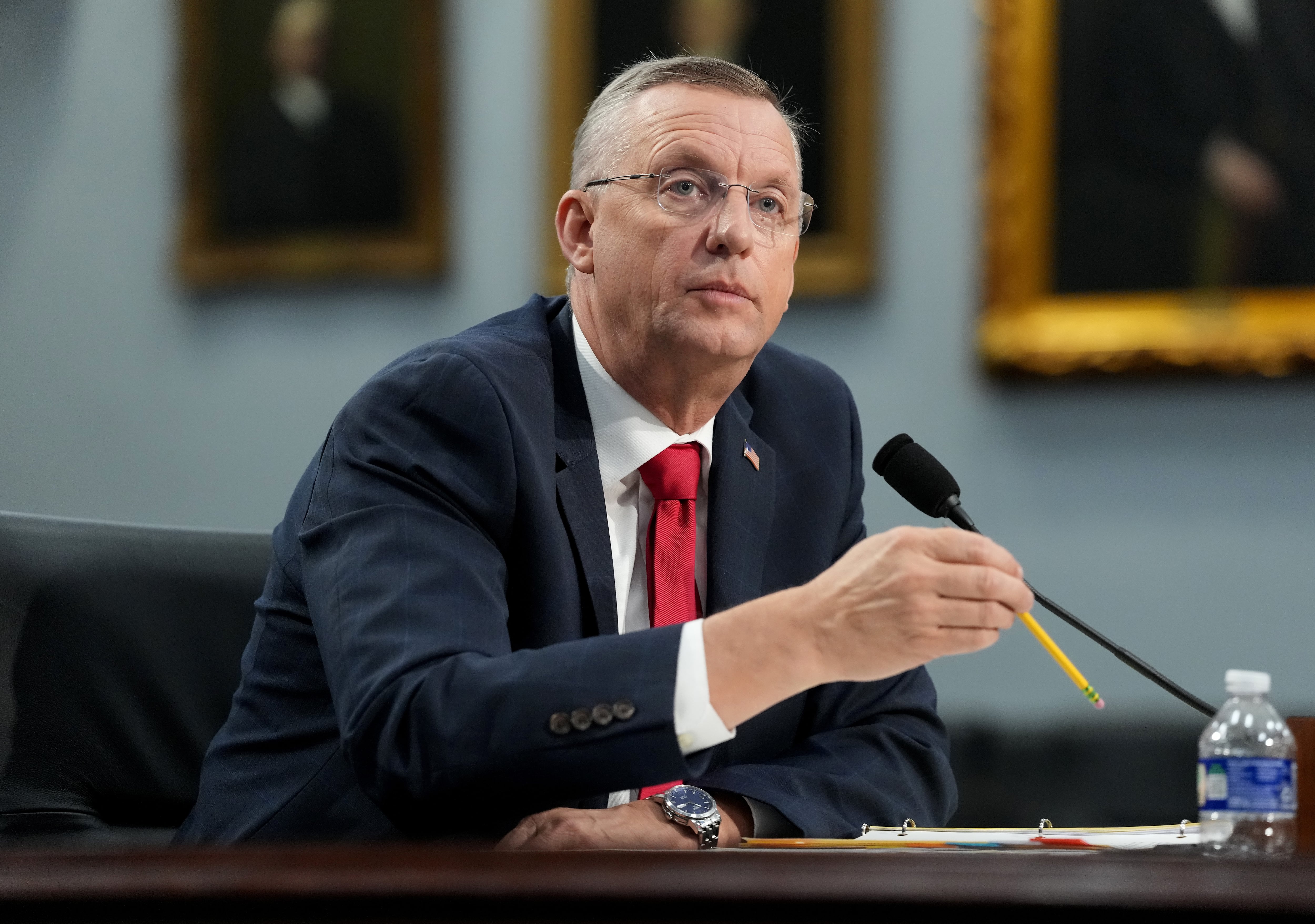Veterans Affairs Secretary Doug Collins testifies on Capitol Hill on May 15.