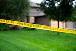 Police tape is strung outside the home of State Rep. Melissa Hortman on June 15 in Brooklyn Park, Minn. Hortman and her husband, Mark Hortman, were shot and killed this month in what officials are describing as a political assassination.