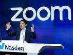 Zoom CEO and founder Eric Yuan speaks before the Nasdaq opening bell ceremony in April 2019. The company saw rapid growth during the pandemic but is now laying off about 15% of its workforce.