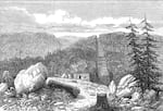 This 1861 illustration shows the boundary line between the United States and Canada.