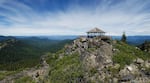 Perched on a rocky peak at 6,242 feet of elevation, the Bolan lookout offered a sweeping view of the Siskiyou Mountains. Photo taken in 2018.