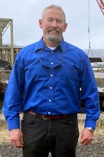 Mike Dunning, Chief Operating Officer for the Port of Coos Bay, poses on piece of Port property in Coos Bay, Ore. on Sept. 11, 2024.