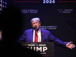 Former President Donald Trump speaks at the Adler Theatre on March 13, in Davenport, Iowa. On his platform Truth Social on Saturday morning, Trump cited "illegal leaks" that he will be arrested Tuesday.