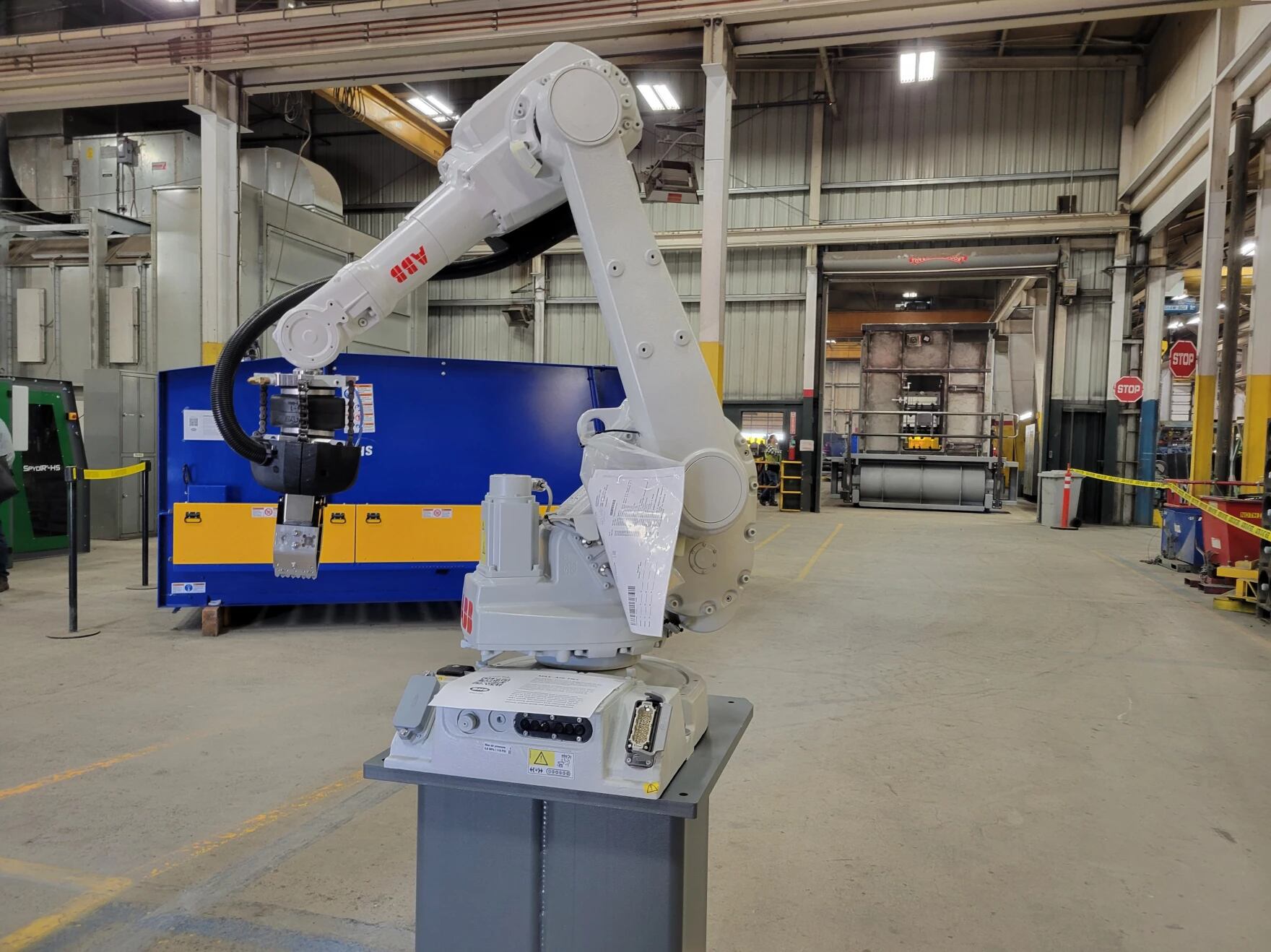 Bulk Handling Systems, a company that contracted with the county to build waste processing equipment for the new CleanLane facility, opened its doors to the public on Oct. 16, 2025, to show waste management equipment, including this sorting arm.