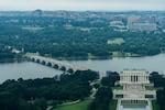 The Trump administration wants to build its arch in Memorial Circle, a traffic island on the bridge between the Lincoln Memorial and Arlington National Cemetery.