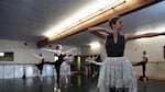 Dancers from Eugene Ballet at rehearsal for "The Snow Queen"