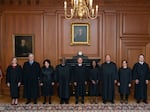 In this handout provided by the Collection of the Supreme Court of the United States, Members of the Supreme Court (left to right): Associate Justices Amy Coney Barrett, Neil M. Gorsuch, Sonia Sotomayor, and Clarence Thomas, Chief Justice John G. Roberts, Jr., and Associate Justices Ketanji Brown Jackson, Samuel A. Alito, Jr., Elena Kagan, and Brett M. Kavanaugh pose in the Justices Conference Room prior to the formal investiture ceremony of Associate Justice Ketanji Brown Jackson Sept. 30, 2022 in Washington, D.C.