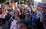 People voice their unhappiness with the district’s plans, including closing up to 14 schools and changing school boundaries.