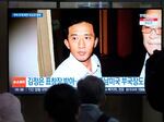 A TV screen shows a file image of Ri Il Kyu, a senior North Korea diplomat based in Cuba, during a news program at Seoul Railway Station in Seoul, South Korea, on Tuesday. South Korea's spy agency said Ri has fled to South Korea, the latest in a series of defections by members of the North's ruling elite in recent years.