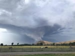 Unique and ominous storm clouds roll through Wallowa County on Thursday, Aug. 11, 2022, bringing hail and winds that caused extensive damage in Wallowa.