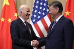 President Biden shakes hands with Chinese President Xi Jinping on the sidelines of the Asia-Pacific Economic Cooperation (APEC) summit in Lima, Peru, on Nov. 16, 2024.