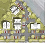 A proposed site plan of Hillcrest Veterans Village in Grants Pass.