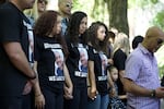 Jason Washington's family holds a press conference on the Portland State University campus on the week anniversary of his death.