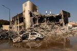 The police station in Sderot, seen on Oct. 8, 2023, a day after Hamas-led militants attacked. Israeli soldiers used bulldozers and explosives to destroy the police station and kill Palestinian militants inside it.