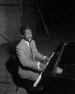 Errol Garner, jazz pianist and composer, known for the jazz standard, "Misty" in Portland, Ore., circa 1954.