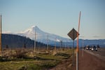 FILE - Cars travel on U.S. Highway 26 through the Warm Springs Reservation on March 16, 2017. Federal lawmakers announced $43 million for transportation infrastructure projects in Warm Springs, Portland and Salem.