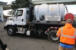 Portland staff inspected their 56 snow plows on Thursday, Oct. 23 2025, in preparation for upcoming winter storms. 