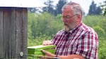 Ron Spendal applied his woodworking skills to design nesting trays for mason bees.