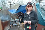 Candy Butterfield is a resident of the Beggar's Tick homeless camp in Southeast Portland's Lents neighborhood.