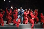 Kendrick Lamar performs for the Apple Music Super Bowl LIX Halftime Show