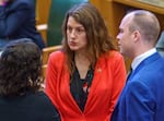 Oregon state Rep. Courtney Neron, D-Wilsonville, Feb. 5, 2024, during the opening of the legislative short session at the Oregon state Capitol in Salem, Ore.