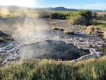 Steam rises from Borax Hot Springs in the Alvord Desert near Fields, Ore. Reedy Lagoon Corporation staked mining claims to target lithium brines associated with the geothermal hot springs.