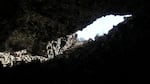 This undated image of Merrill Cave is an example of one of the hundreds of lava tube caves spread throughout the Lava Beds National Monument in California.