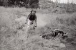 In one of many photos on display at a new exhibit at the Deschutes County Historical Museum, two mountain bikers ride on Awbrey Butte in Bend, Oregon in 1976. 