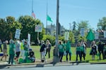 The Washington Federation of State Employees, the largest union of government workers, approved a new two-year contract containing no general pay increase for thousands of workers. In late August, union members across the state, including about 100 in Olympia, held a midday informational picket to spotlight their demand for higher wages.